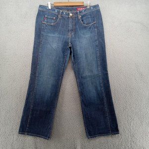 Seven7 Jeans Womens 16 Blue Faded Straight Leg Unique Fashion 90s Y2K Retro Look